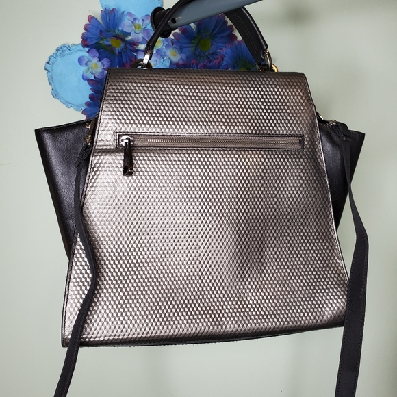 Zac Posen Black and Gunmetal Eartha Satchel - Picture 7 of 16